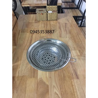 Lò nướng than hoa inox đặt âm bàn giá bình dân cho quán lẩu nướng ngoài trời vỉ hè