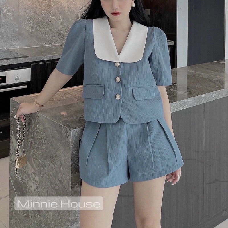 Sét áo cổ sen kèm quần siêu xinh,set đồ nữ đi chơi,đi du lịch siêu xinhcho bạn gái