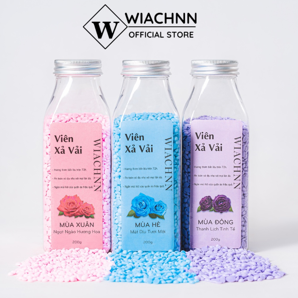 Viên Xả Vải Thơm Quần Áo WIACHNN Đậm Đặc Lưu Hương Lâu 200g