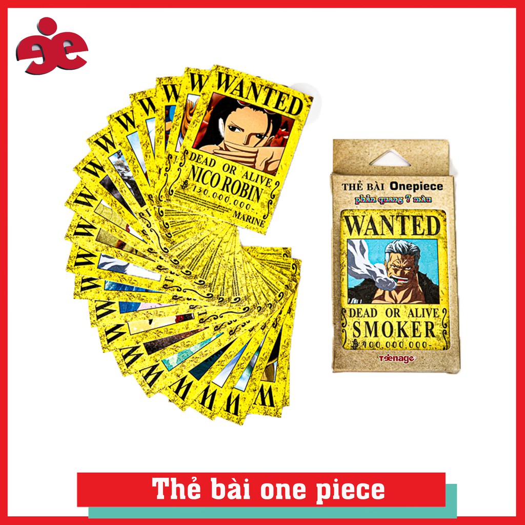 BỘ 10 THẺ BÀI ONE PIECE MINI PHẢN QUANG 7 MÀU