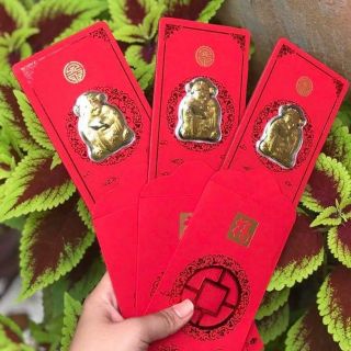 [ CAM KẾT HÀNG CHẤT LƯỢNG ] SET 3 BAO LÌ XÌ THẦN TÀI MẠ VÀNG