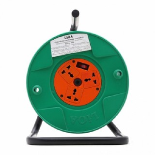 Ổ cắm kéo dài LiOA quay tay kiểu Rulo - 15A 50m dây - QT50-2-15A