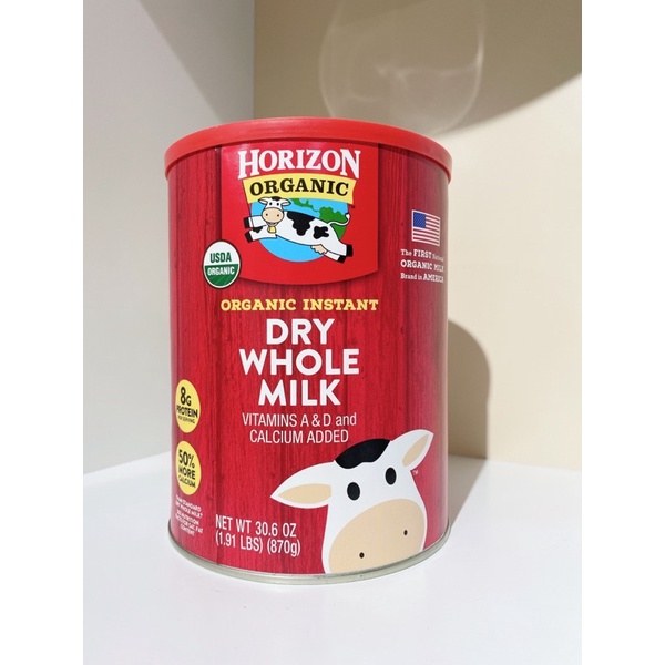 Sữa Horizon Organic Dry Whole Milk Date24- Sữa tươi dạng bột hữu cơ Organic Horizon 870gr