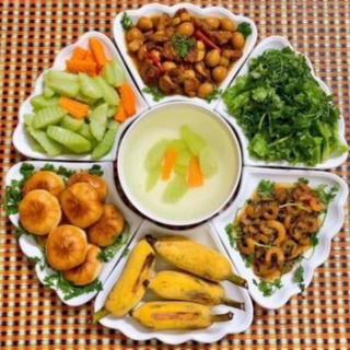 Bộ bát đĩa hoa mặt trời sứ Bát Tràng