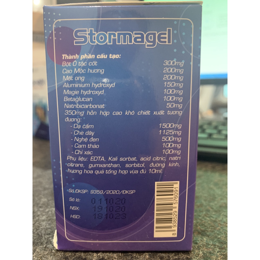 Stormagel  - Giúp giảm acid dịch vị - Hỗ trợ bảo vệ niêm mạc dạ dày