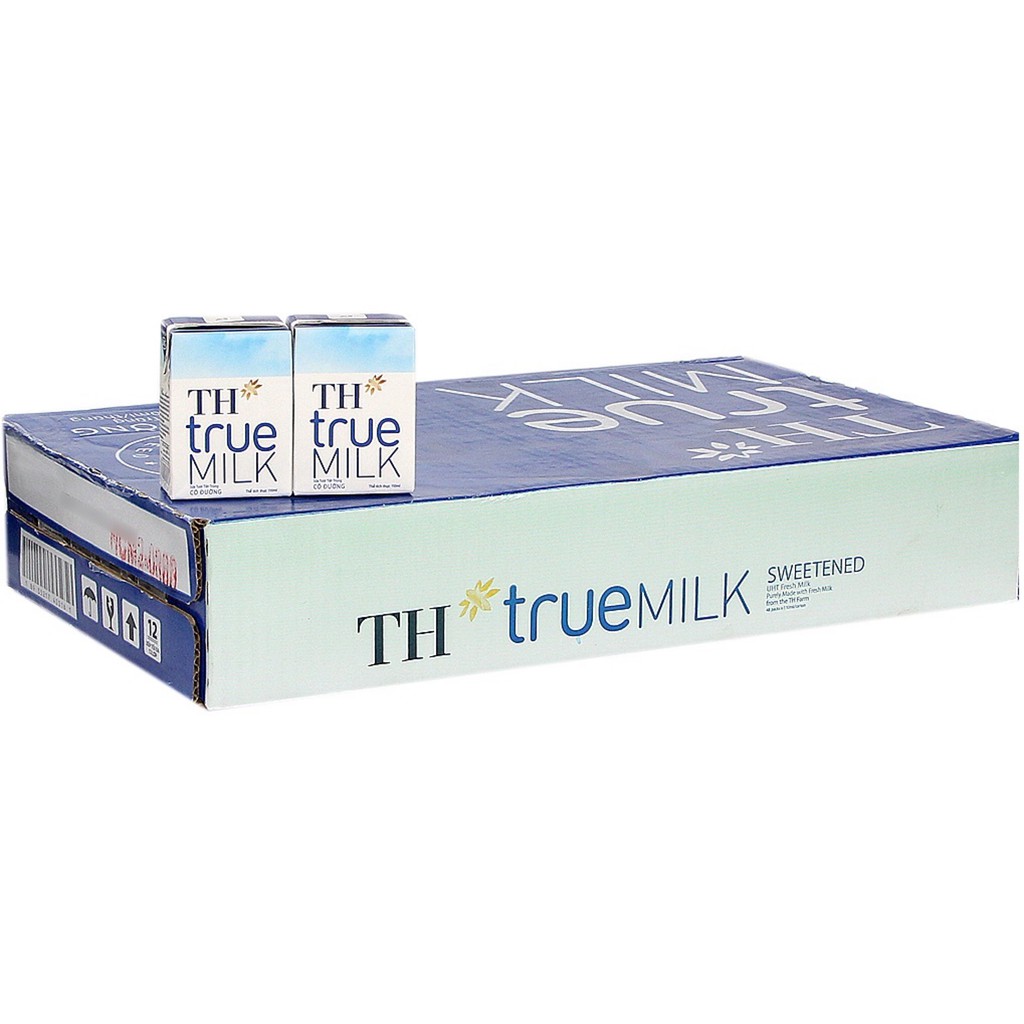 Thùng sữa tươi tiệt trùng TH True Milk Có đường hộp 110ml (48 hộp)