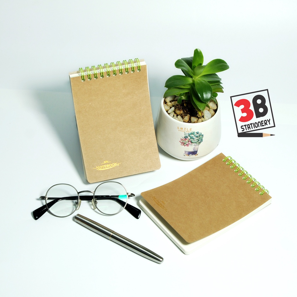 Sổ tay lò xo, kích thước A6, 140 trang.