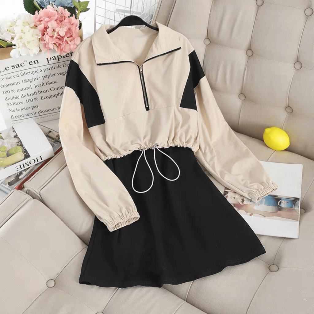 áo khoác dù nữ mới về chất liệu dù 2 lớp thoáng mát hàng y hình.AKD dây rút lai Tp [NewUnisex]