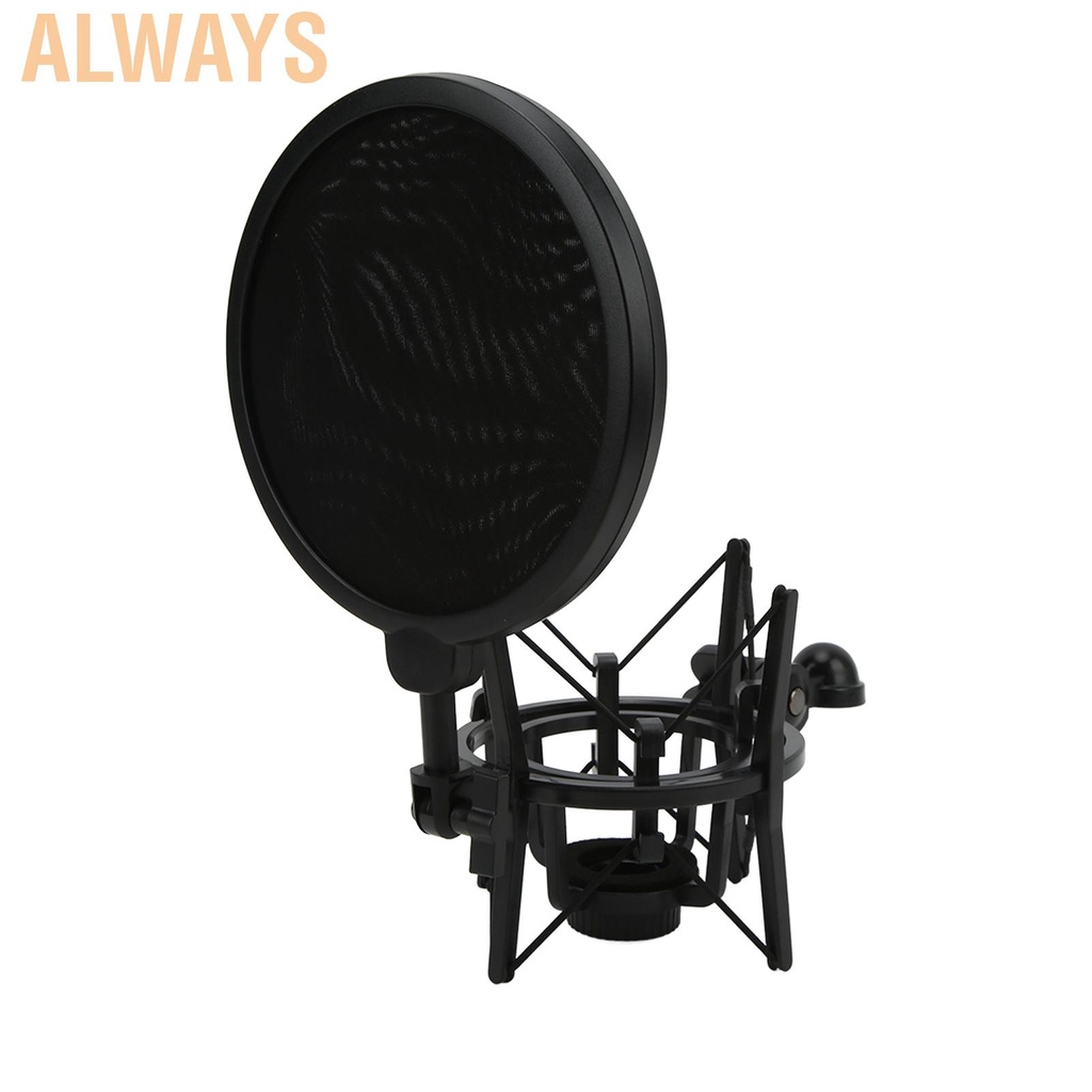Always Microphone Shock Mount Mic Holder with Filter Anti Vibration Stand Shockmount for Recording