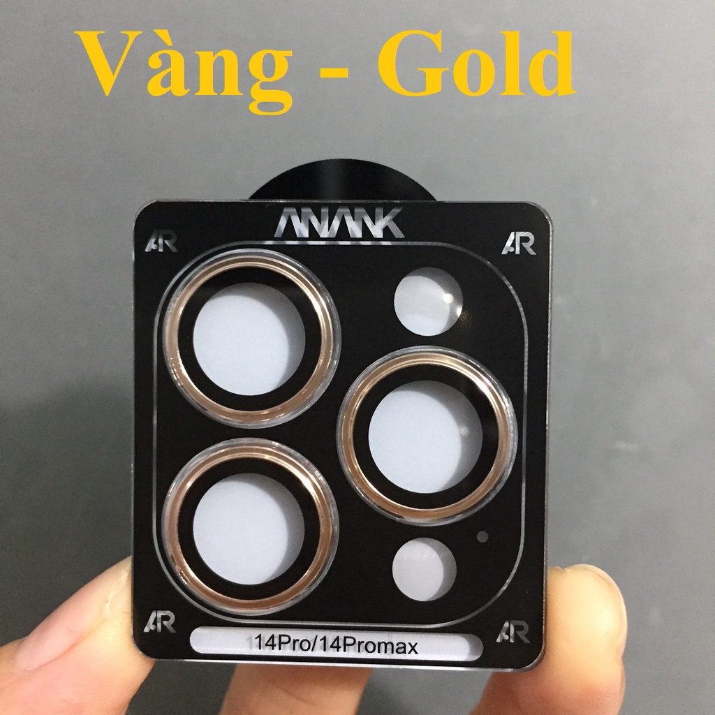Cụm cường lực viền hợp kim titan dán camera cho iP 14 Pro / 14 Pro Max ANANK AR