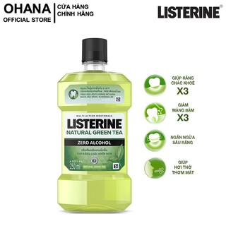 Nước Súc Miệng Listerine Trà Xanh Ngừa Sâu Răng, Hơi Thở Thơm Mát Listerine Green Tea Zero Alcohol Mouthwash 250ml