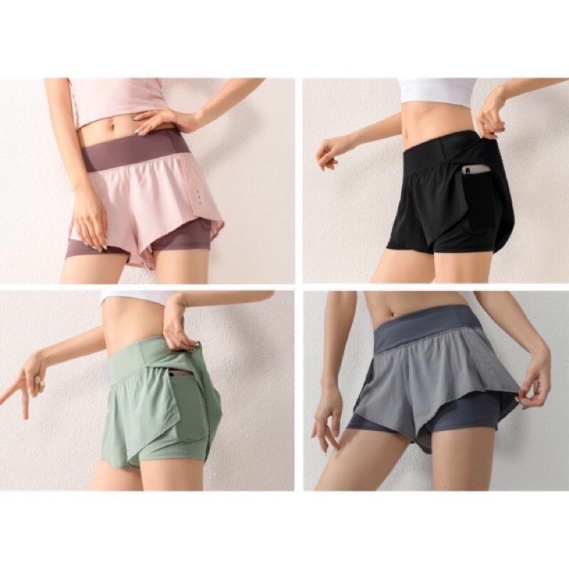 QUẦN HAI LỚP TẬP GYM/Yoga SIÊU HOT