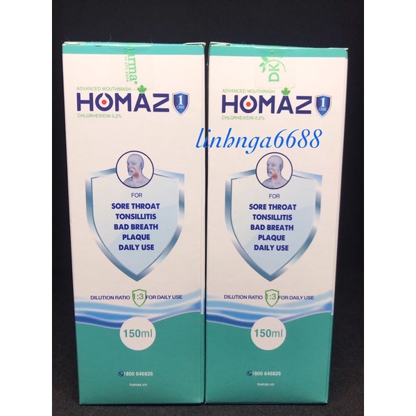 Nước súc họng, miệng HOMAZ ONE 150ml