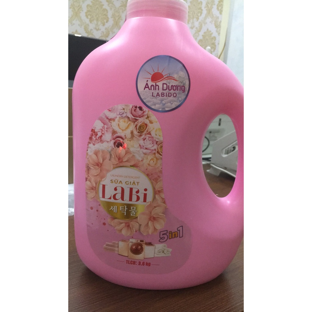 Nước giặt LABI công nghệ nhật bản - Thơm ngát và mềm vải, can 3,6L NHAONGSHOP