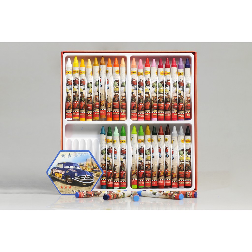 Bút Sáp 36 Màu Colokit Cr-c032/CA - Với Hình Ảnh Nhân Vật Car Disney (Bản Quyền)