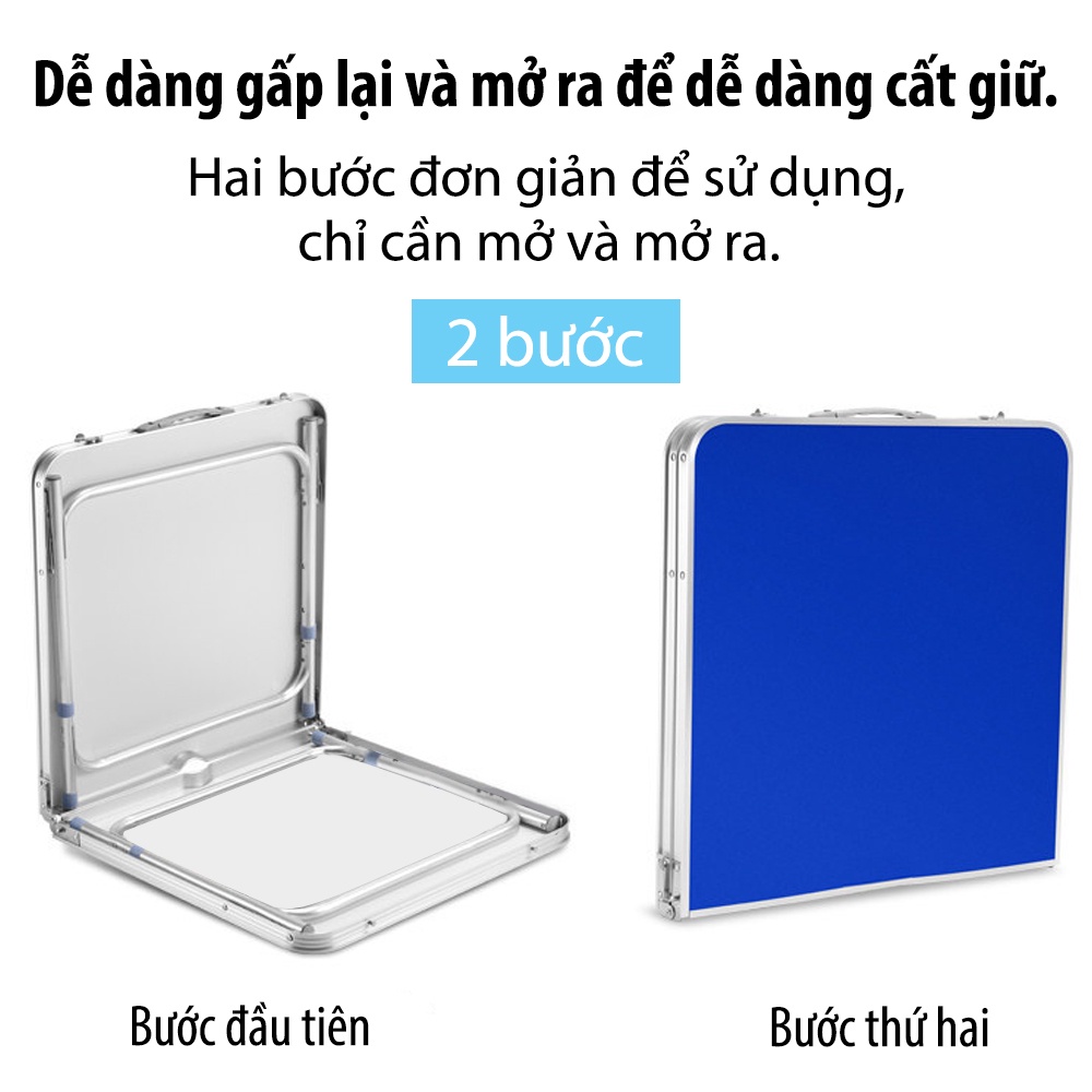 BG-Bàn MẪU T2 PLUS XANH gấp gọn cắm trại, dã ngoại, leo núi tiện ich