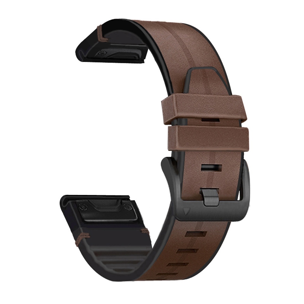 Dây đeo thay thế bằng da và silicon cho đồng hồ Garmin Fenix 7 7x 6 6x Pro Sapphire GPS 5 5x Plus