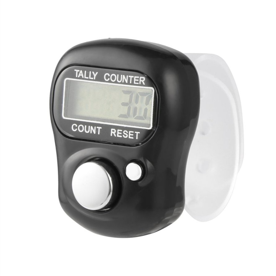 Bộ đếm ngón tay 1pc Bộ đếm ngón tay 5 chữ số LCD Bộ đếm kỹ thuật số điện tử