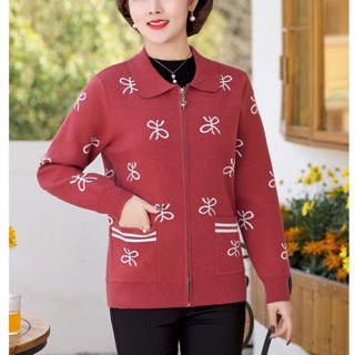 Áo khoác len nữ trung niên cao cấp kiểu dáng sang trọng NP1233