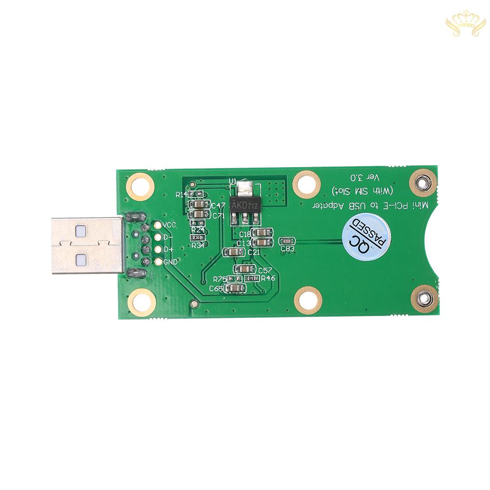 New  Mini PCI-E to USB with SIM Card WWAN Adapter Card 3G/4G Module