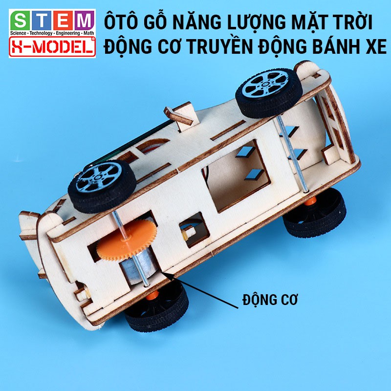 Xe ôtô gỗ năng lượng mặt trời X-MODEL ST9 cho bé, Đồ chơi sáng tạo DIY|Do it Yourself [ Giáo dục STEM, STEAM]