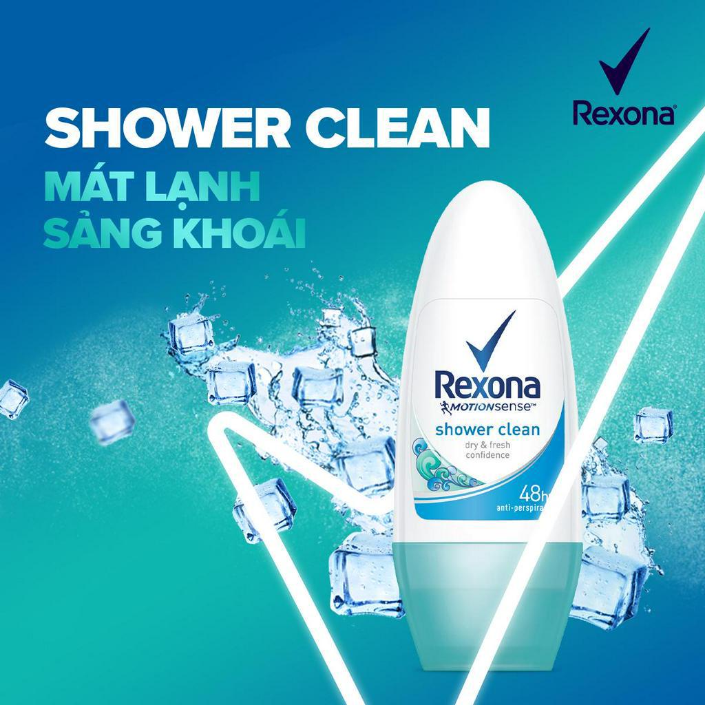 Lăn khử mùi Rexona dưỡng sáng tự nhiên, khô thoáng tối ưu dành cho nữ, 50ml