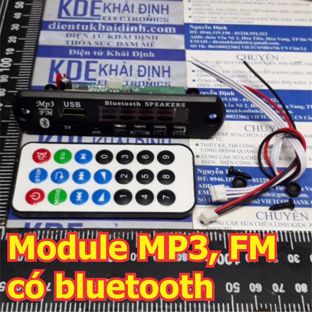 Module Giải Mã MP3+FM, microSD, USB + REMOTE, có bluetooth (LÀM MÁY NGHE NHẠC) C3B3 kde5237