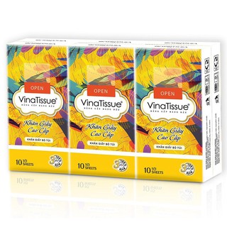 Lốc 6 khăn giấy bỏ túi Vina Tissue (10 tờ x 3 lớp)