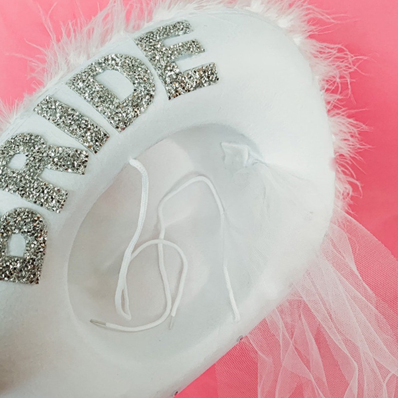 Mũ Fedora Đính Đá Cho Cô Dâu Chụp Ảnh