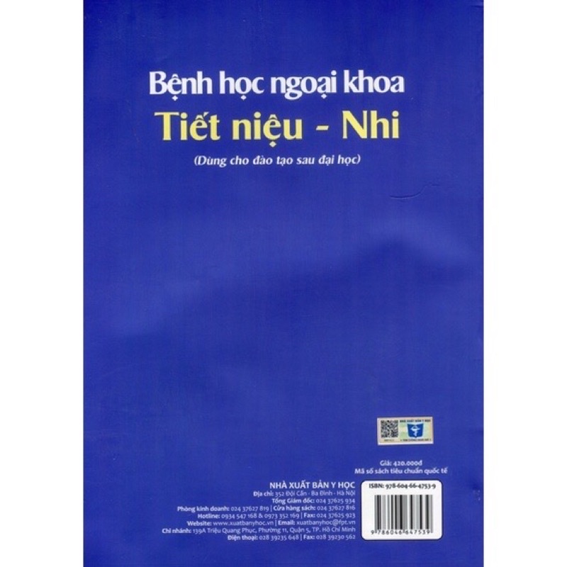 Sách - Bệnh học Ngoại khoa Tiết niệu Nhi