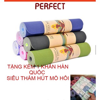 Thảm tập GYM tpe, Tập YOGA 6mm .Thảm yoga tập thể dục tại nhà.chống trơn trượt - hàng công ty có bảo hành