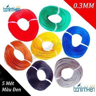 Dây Điện 0.3MM Màu Đen ( Cuộn Nhỏ 5 Mét)
