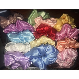Cột tóc Srunchies , vải phi bóng trơn như hình