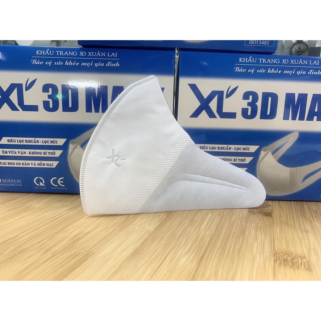 Khẩu Trang 3D Mask Xuân Lai (XL) Loại Đẹp Vải Kháng Khuẩn 3 Lớp Chính Hãng Công Ty(Hộp 50 chiếc) | BigBuy360 - bigbuy360.vn