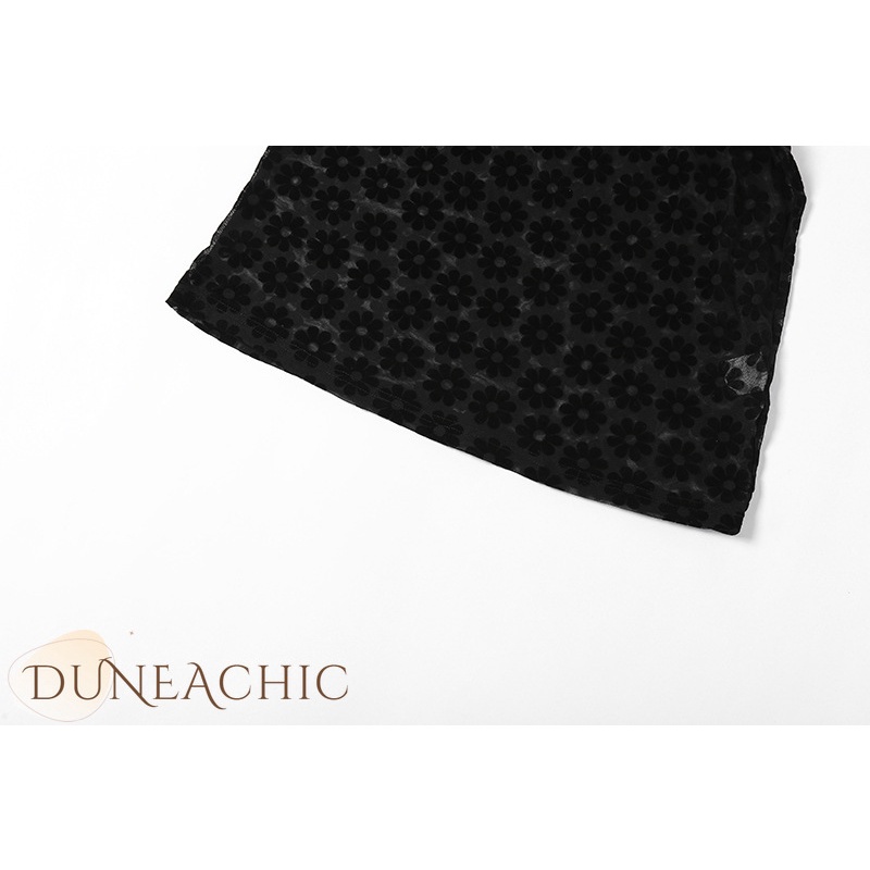 DUNEA Đầm maxi xuyên thấu phong cách quyến rũ thời trang dành cho nữ