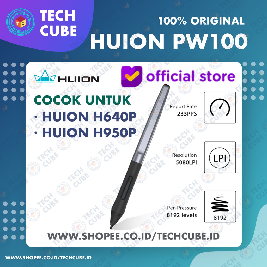 HUION Bút cảm ứng Stylus PW100 H640P H950P H1060P H1161 HS64 HS610 H320M thumbnail