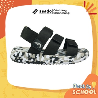 [CHÍNH HÃNG] SANDAL SAADO | BE05 – Inky Camo – Camo Đen Trắng | Giày Sandal Quai Ngang Đế Xuồng Nam Nữ