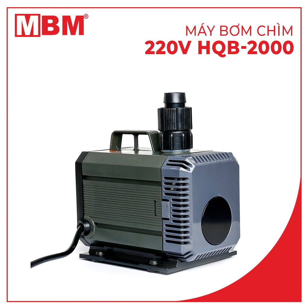 [XẢ KHO 3 NGÀY][NHẬP MÃ GIẢM NGAY 5%]Máy bơm chìm hồ cá 220V 24W HQB-2000 - hỗ trợ kỹ thuật trọn đời