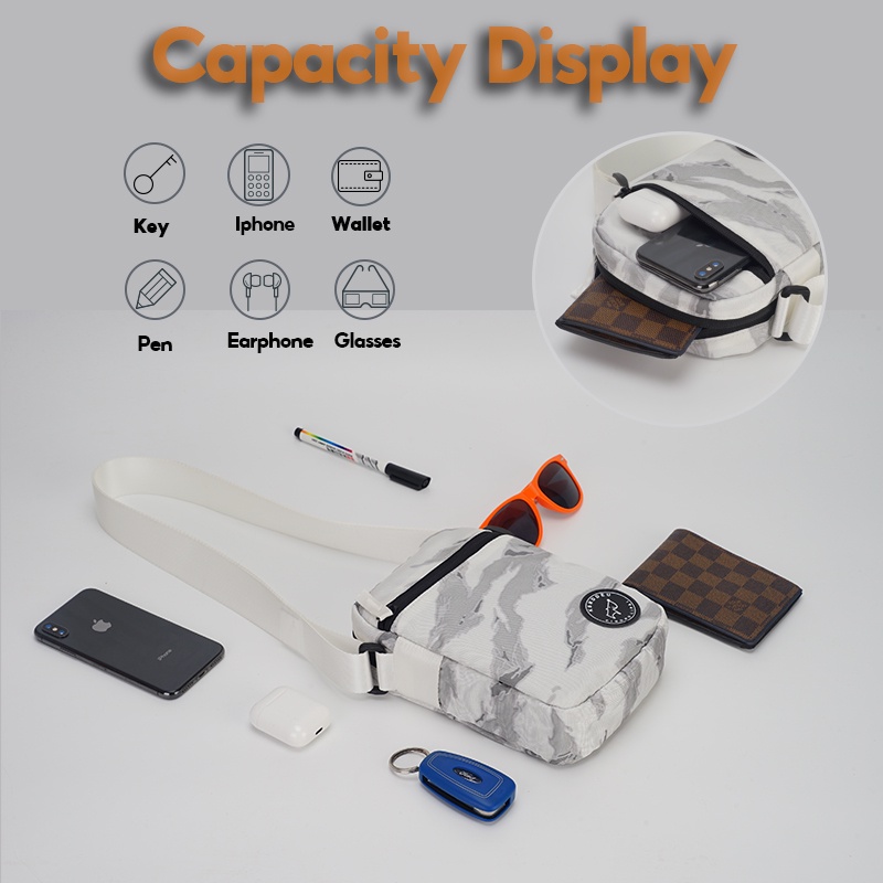 Túi đeo chéo KSNDDEU nylon trẻ trung thời trang dành cho cả nam và nữ