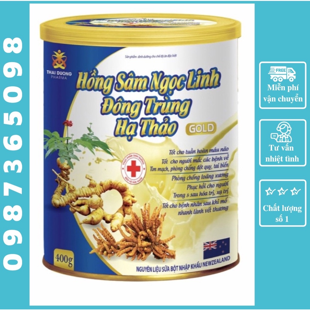 900G Sữa hồng sâm ngọc linh đông trùng hạ thảo chính hãng
