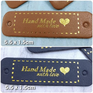 Tag, mạc may trang trí giả da handmade
