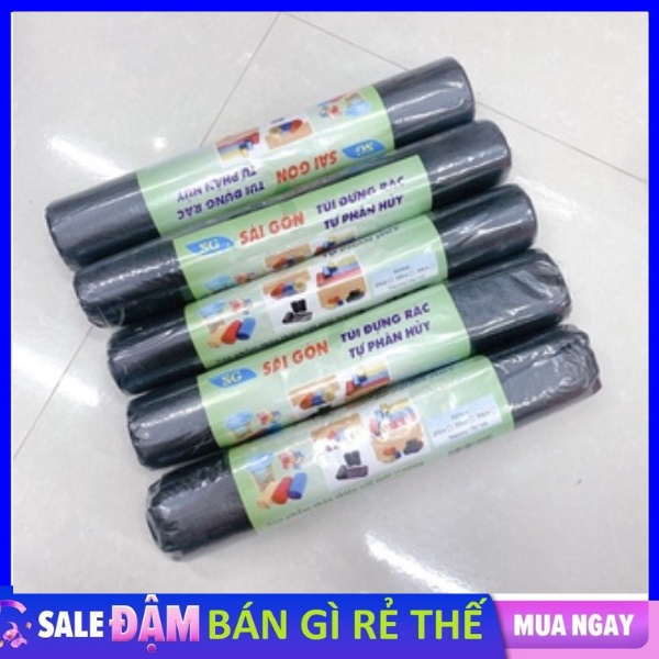 Túi đựng rác đen tự phân huỷ -cuộn túi rác đen tự phân hủy 0,5 Kg