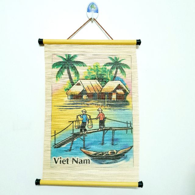 Tranh cuộn lưu niệm - Các làng quê Việt Nam (33 cm x 46 cm)