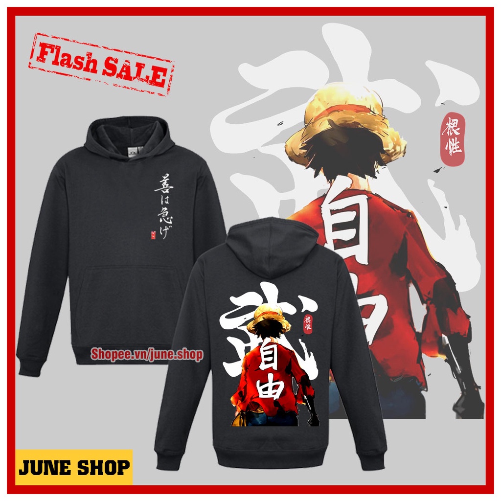 Áo Hoodie One Piece Anime in hình Luffy Gear 5 Nika mẫu mới siêu ngầu, cực đẹp