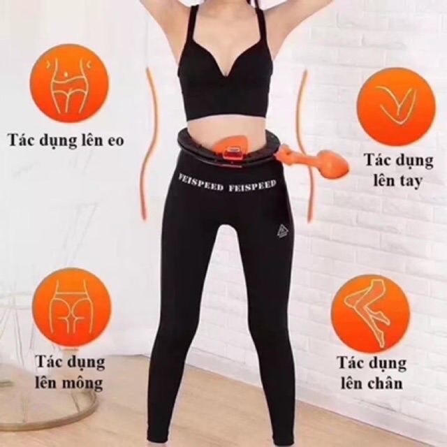 Vòng lắc eo tập bụng giảm eo có đồng hồ đếm