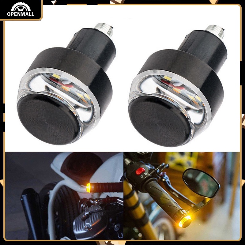 OM Motorcycle Turn Light End Bar Handlebar LED Signal Blinker