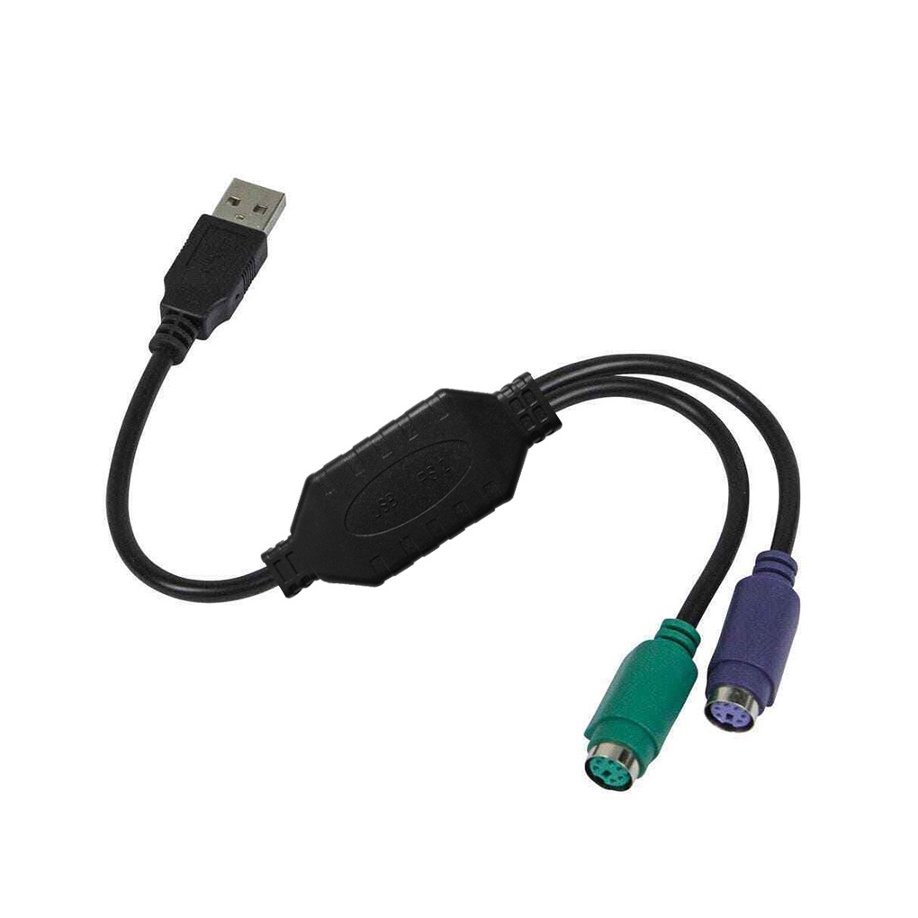 [CHOO] 2-in-1 PS/2 Keyboard Mouse to USB Converter USB Adapter Cable Splitter Converter Connector Cord