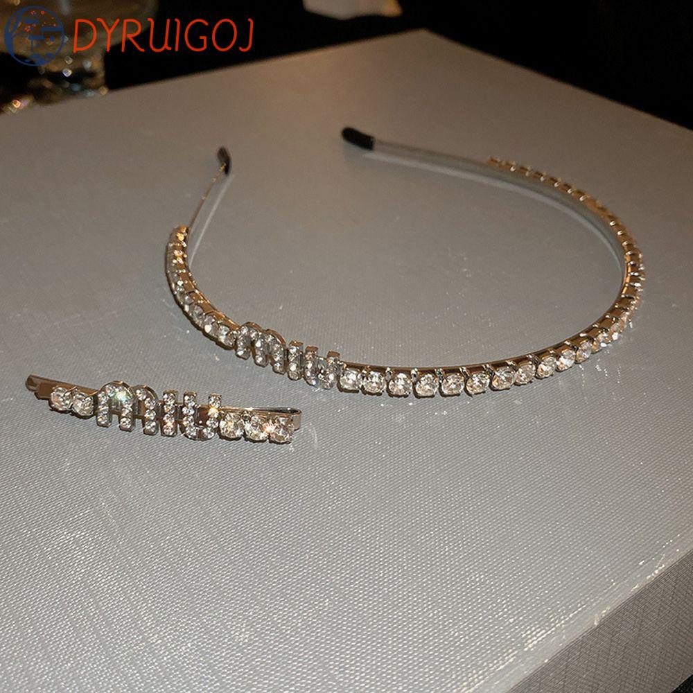 Kẹp Tóc Đính Kim Cương Giả In Chữ Thanh Lịch Cho Nữ