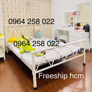 Giường lưới trắng đan chéo- ngang 1m4 dài 2m