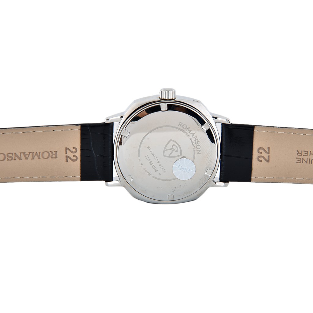 Đồng hồ Romanson Men Watch TL1204BMWBK nam máy Thụy Sĩ chống nước, mặt kính chống xước, dây da cao cấp chính hãng
